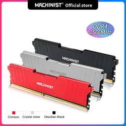 MACHINIST-memoria RAM DDR4 para ordenador de escritorio, memoria RAM de 8GB, 16GB, 2133HMz/2400MHz/2666HMz, 3200mhz, con disipador de calor, DDR4, PC DIMM para todas las placas base