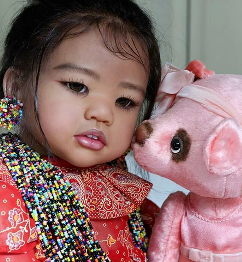 

28inch Reborn Doll Kit Toddler Amaya with Body and Eyes Soft Touch Vinyl Unfinished Unpainted Doll Parts DIY Blank Doll Kit