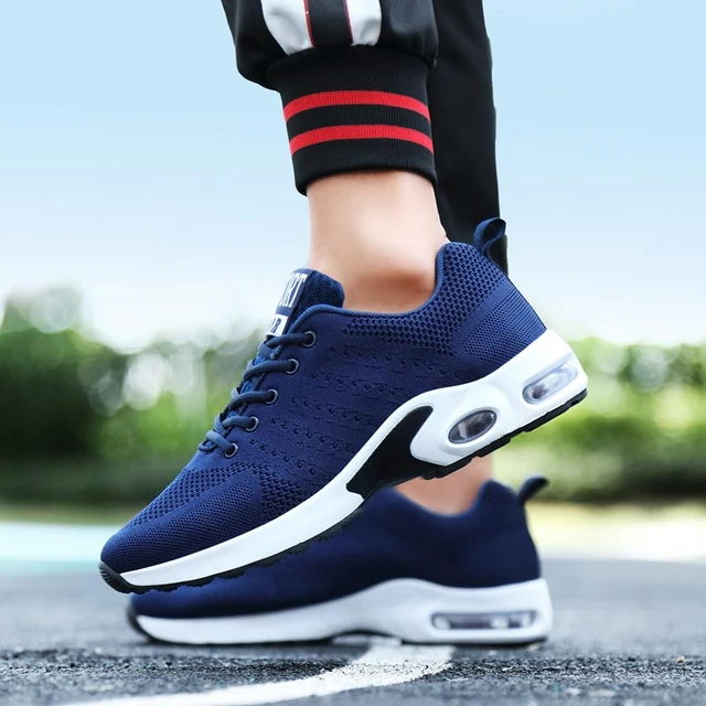 Summer Air Shoe Sport Shoes Male Sneakers Men Tennis Shoes Sports Male Running Shoes Mens Runners Blue Training Footwear E 290 Running Shoes AliExpress