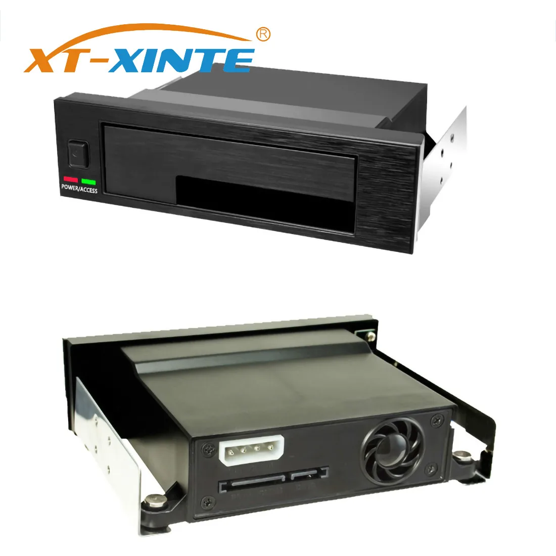 

XT-XINTE HDD Storage Box Internal Single Bay Tray-Less Mobile Rack Enclosure LED Indicator Hot-swap for 2.5 3.5 Inch SATA
