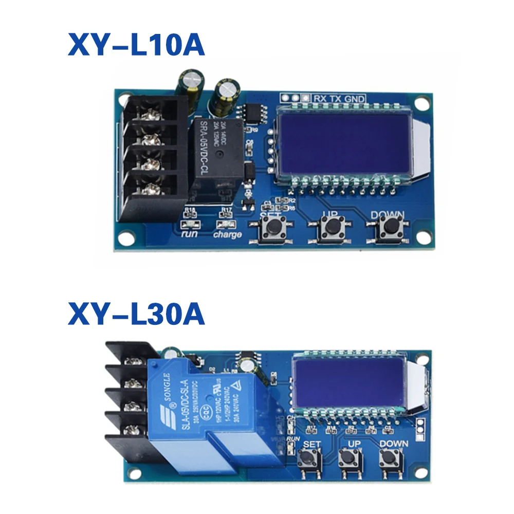 

6-60V 10A 30A Lead-acid Battery Charger Control Module Digital Overcharge Protection Control Switch