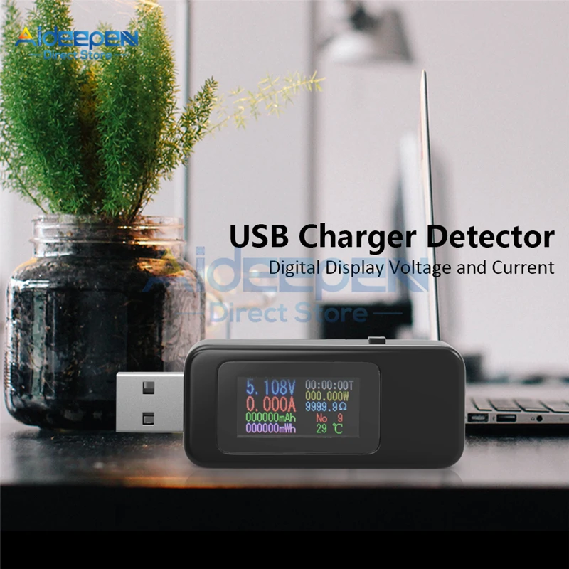 10 in 1 USB Tester DC Digital Voltmeter Amperimetro Current Voltage Meter Amp Volt Ammeter Detector Power Bank Charger Indicator