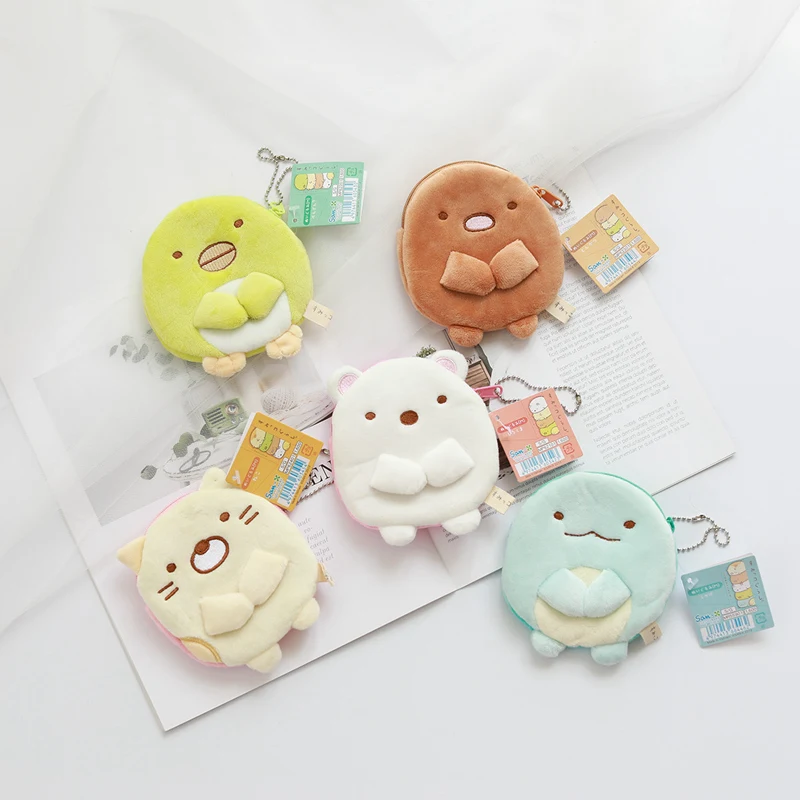 Portamonete Kawaii Corner Bio in peluche, a scelta-12cm portachiavi borsa portamonete regalo, Sumikko Gurashi tasca portamonete regalo