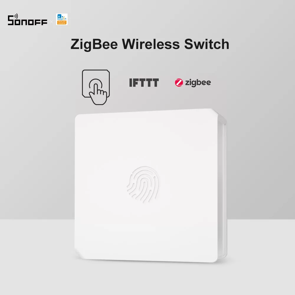 

Беспроводной переключатель SONOFF SNZB-01 Mini Zigbee, двухсторонний выключатель света для умного дома, работает с приложением eWeLink, SONOFF Zigbee Bridge