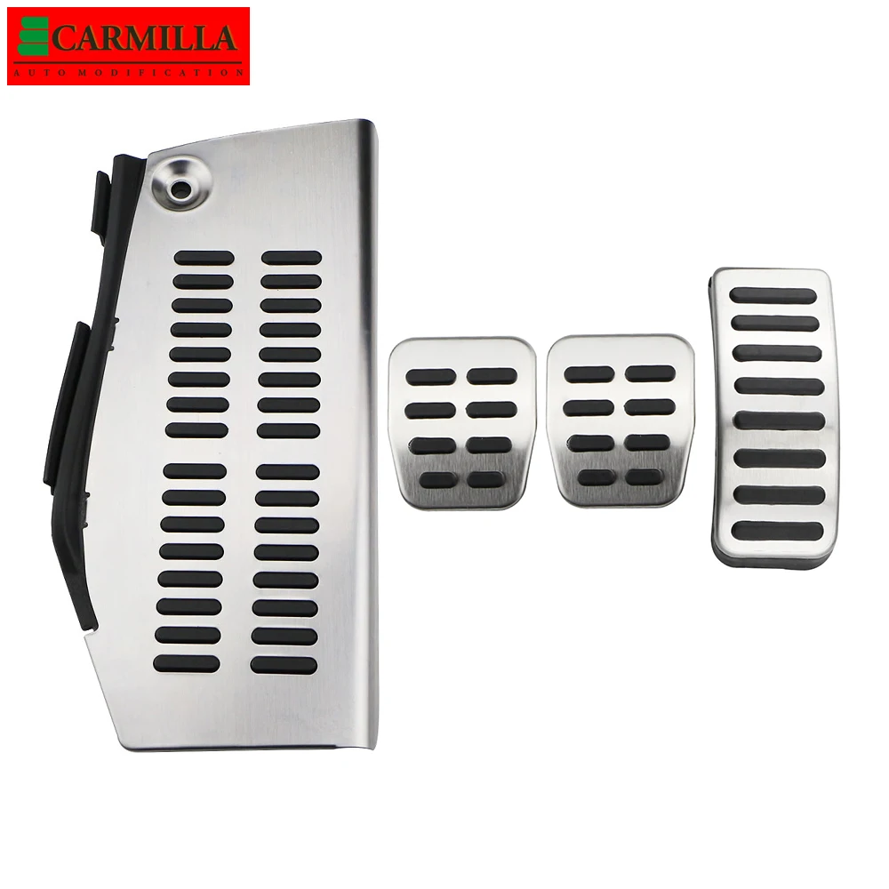 Carmilla Car Pedals for Seat Ibiza 6k 6L 6J Cordoba Leon Toledo 1M 1995-2004 Stainless Steel Gas Brake Dead Rest Pedal Covers