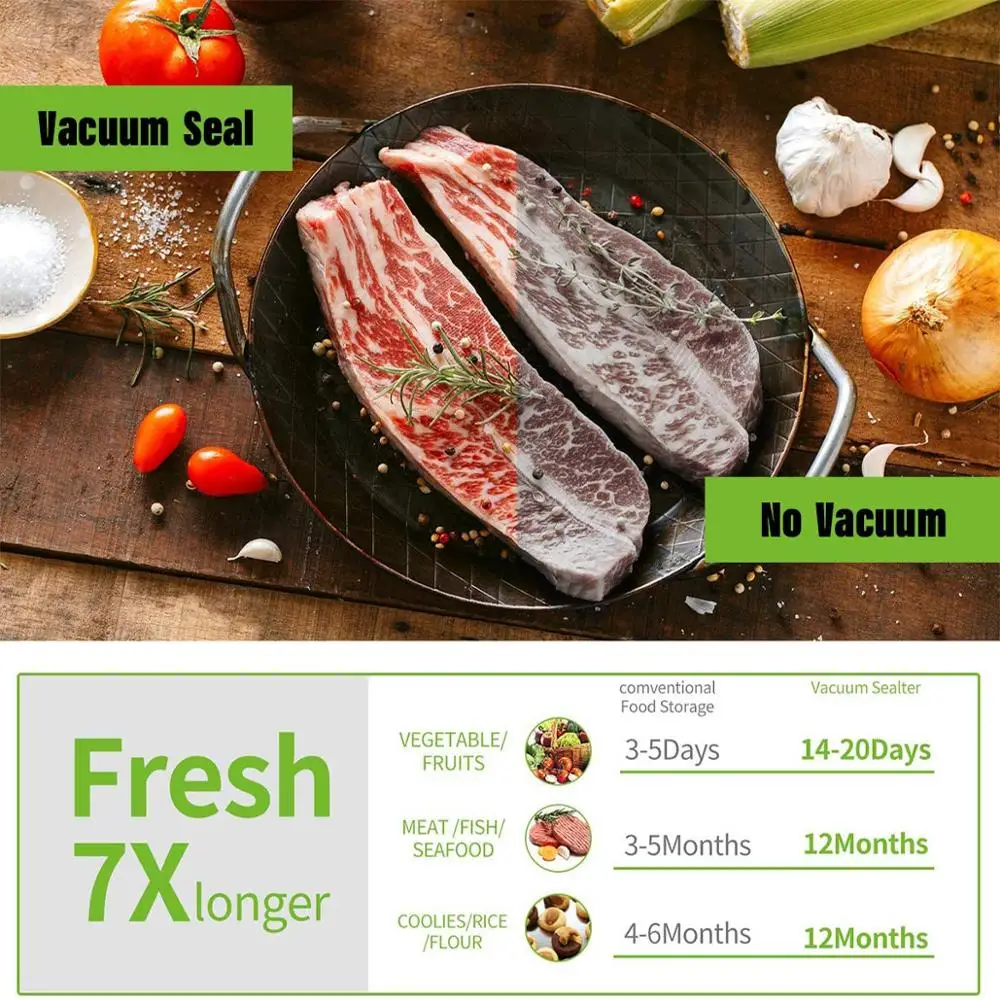 Vacuum Sealer Machine Vaccum Packing Machine Home Use Automatic Food Fruit Sealing 220V/110V EU US Compact Design Free Shipping