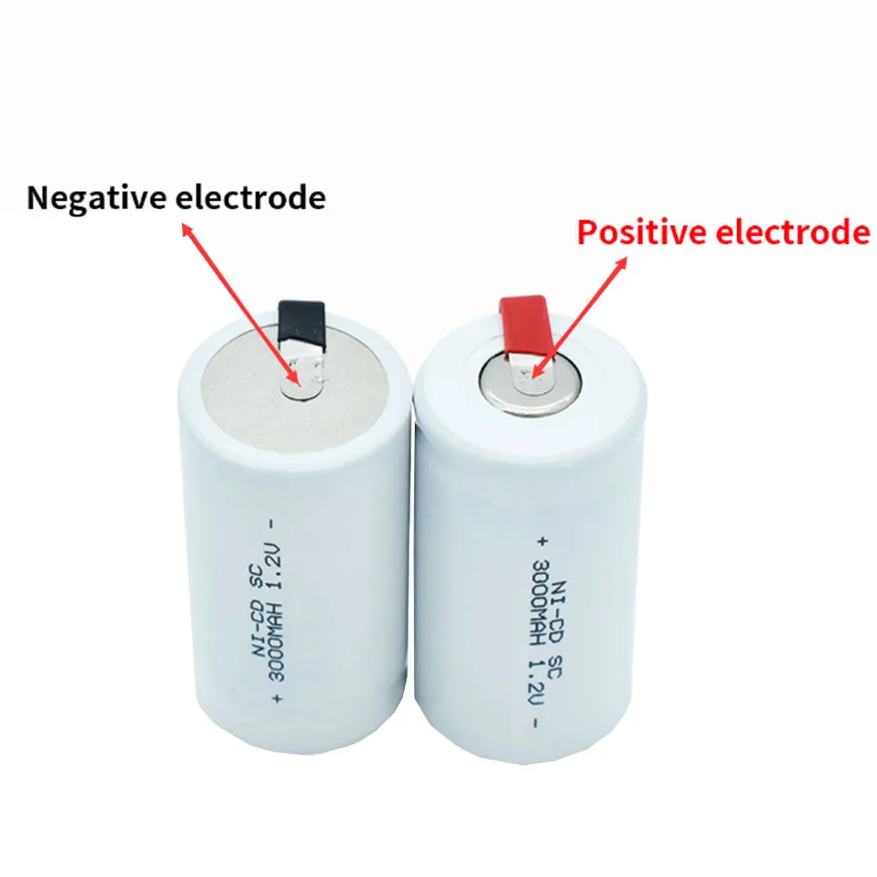 SC1.2V 3000mah oryginalny śrubokręt akumulatory do wiertarki elektrycznej SC akumulator Ni-Cd z zakładką elektronarzędzie ogniwa NiCd SUBC