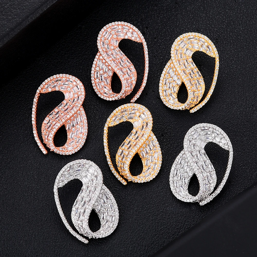 Jimbora Fashion Trendy Bohemia Shinning Earrings For Women Bridal Wedding Engagement Shiny Charm Ladies Daily Party Earrings