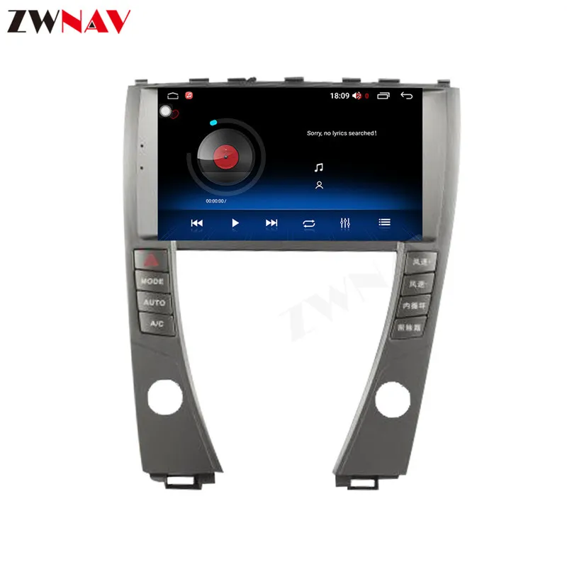 ZWNAV 9 inch Android 10.0 car multimedia player GPS navigator audio radio HD video 2 din No DVD System for Lexus ES 2006-2012