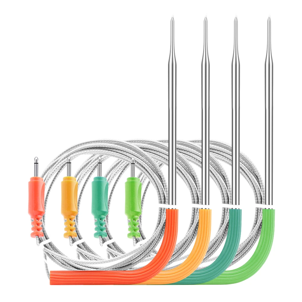 Inkbird BBQ kolorowe mięso sonda Food-Grade oceniane na grill cyfrowy termometr domowe gotowanie mięso czujnik tylko dla IBBQ-4T WIFI