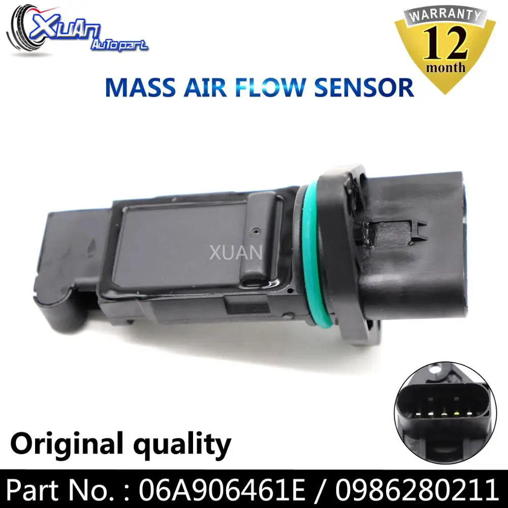 

XUAN MAF MASS AIR FLOW METER SENSOR 06A906461E For Audi A3 A4 Ford Galaxy Seat Alhambra Ibiza Leon Toledo Skoda Fabia Octavia