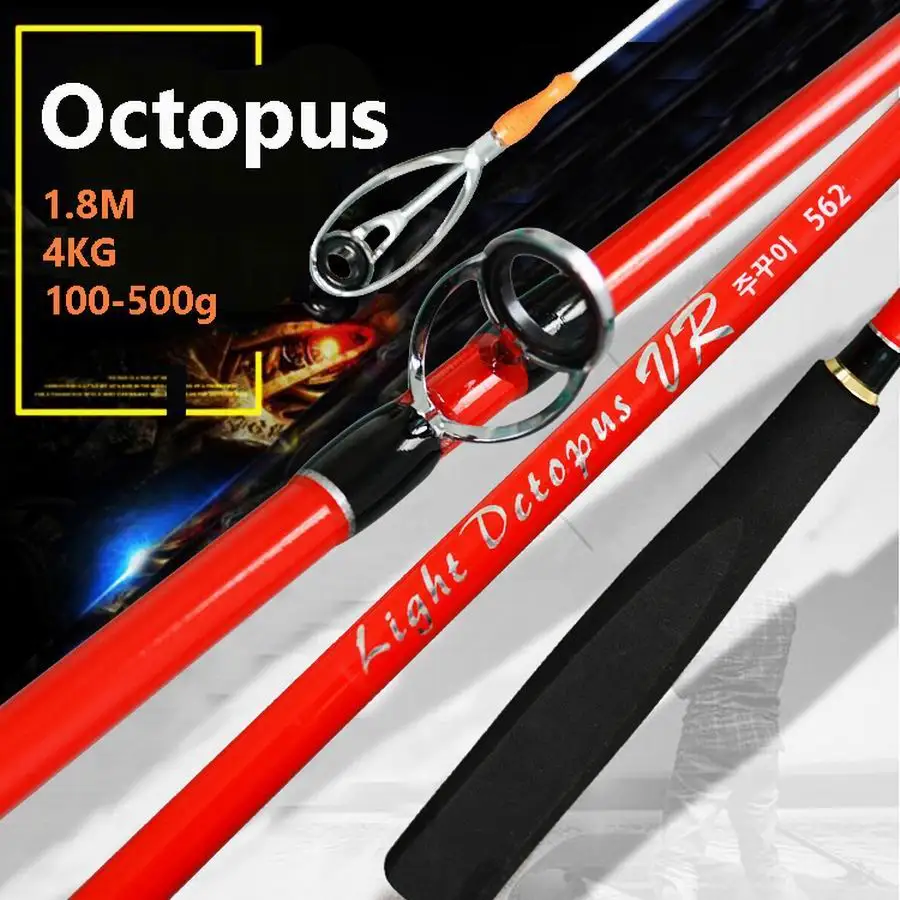 GEHAUT Brand Octopus Powerful Slow Jigging Super High Purity Hard Carbon Ocean Boat Fishing Rod 1.8M 4Kgs. Bait Weight 50 - 100g