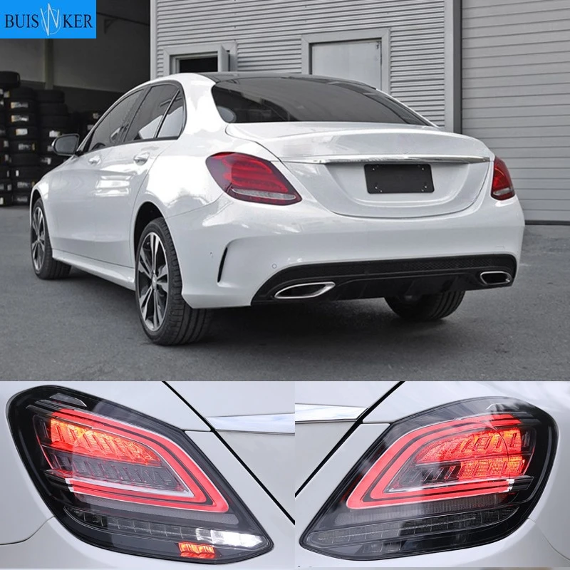 

New LED Taillights Assembly For Benz C-Class W205 14-20 LED Rear Lamp Brake Reverse Light Rear Back Up Lamp DRL Car Tail lights