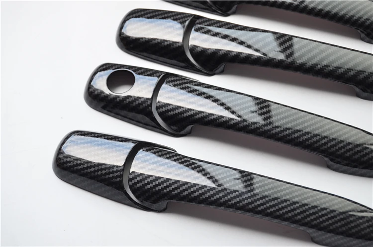 For Mazda CX-7 / CX-9 2007-2015 CX7 CX9 Chrome Carbon Fiber Car Door Handle Cover Trim Stickers Styling Accessories