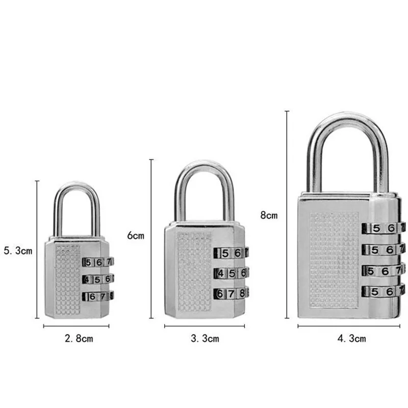 Anti-theft security lock 3 Digit Dial Combination Code Number Lock Padlock for Luggage Backpack Suitcase Drawer