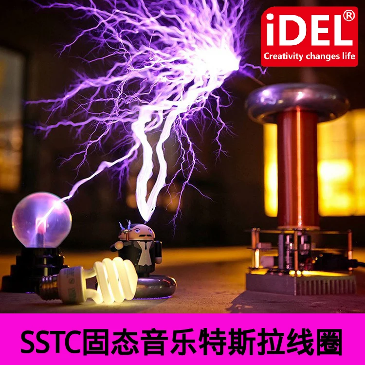 DC12V Tesla Coil Artificial Lightning Maker Music Tesla Coil SSTC Tesla Lightning Storm Upgraded Version