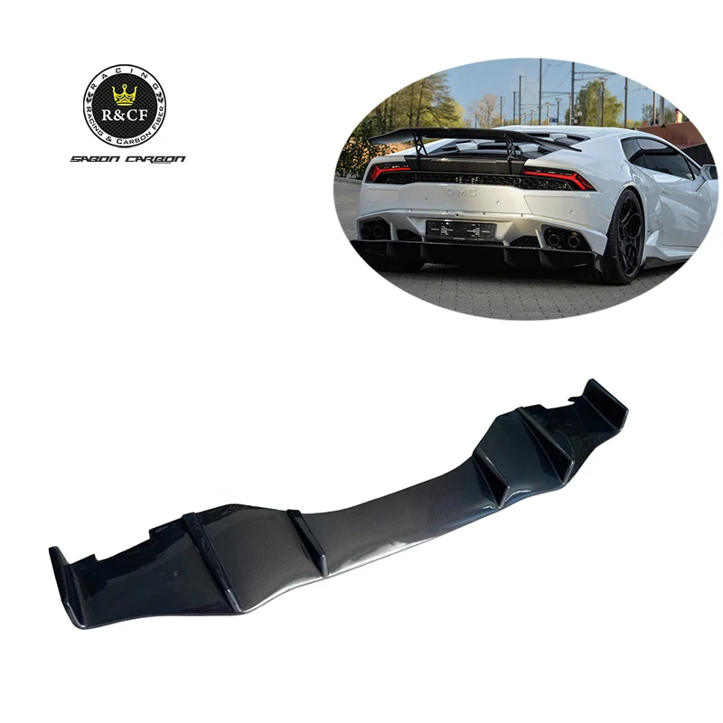 DM style carbon fiber rear diffuser valance lip for Lamborghini Huracan LP610-4 LP580