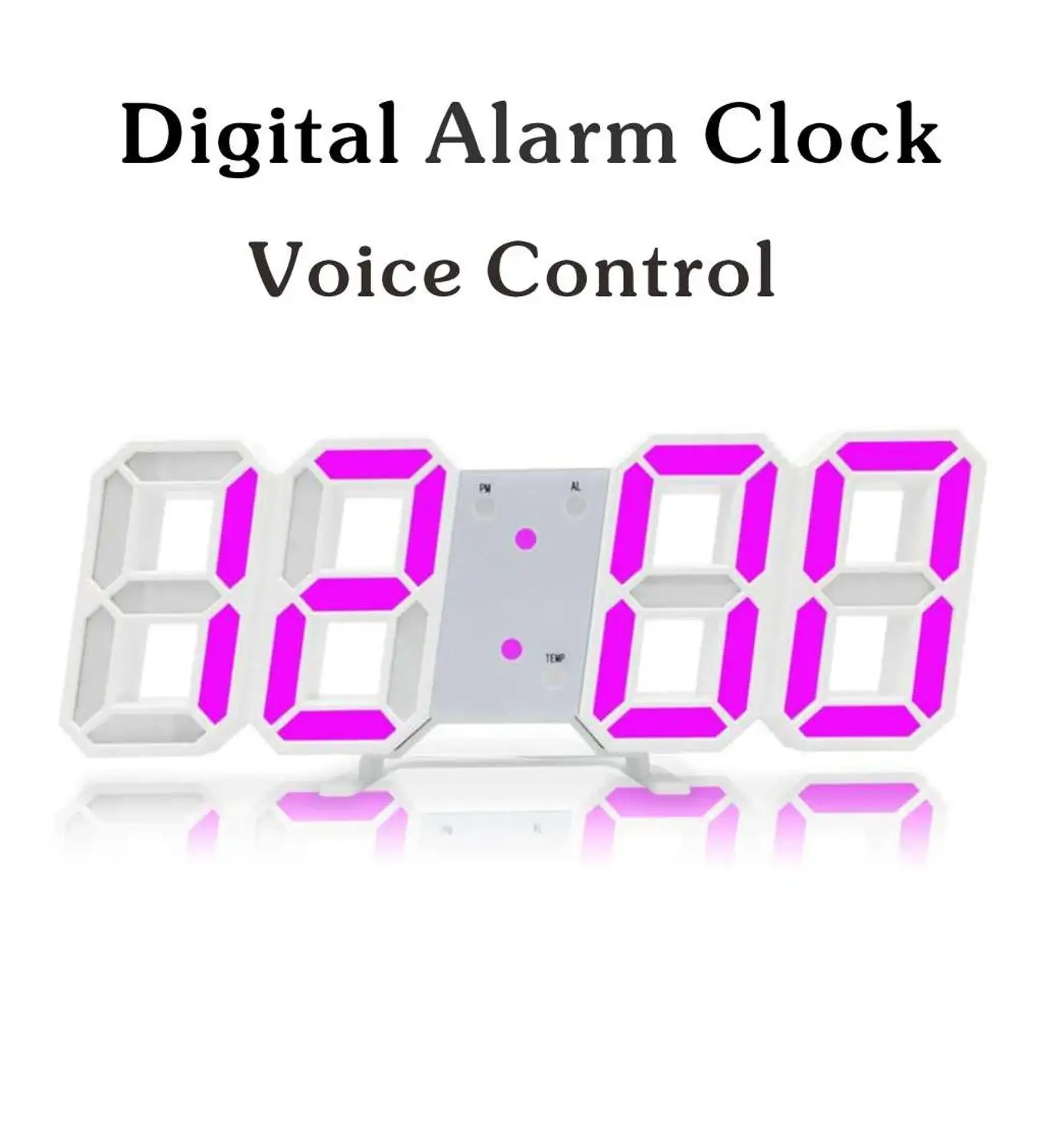 Digital clock alarm clock bedside led table clock decorate wall clock digital clock electronic desktop clock with thermometer