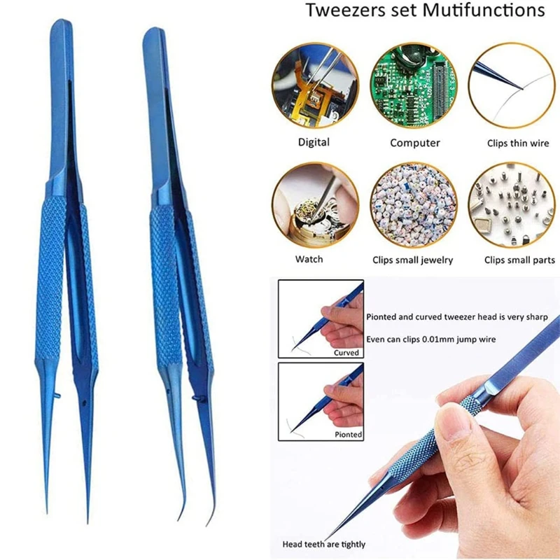 Precision Titanium Alloy Tweezers for Picking Electronic Components Copper Wire Used for All Soldering Repairs