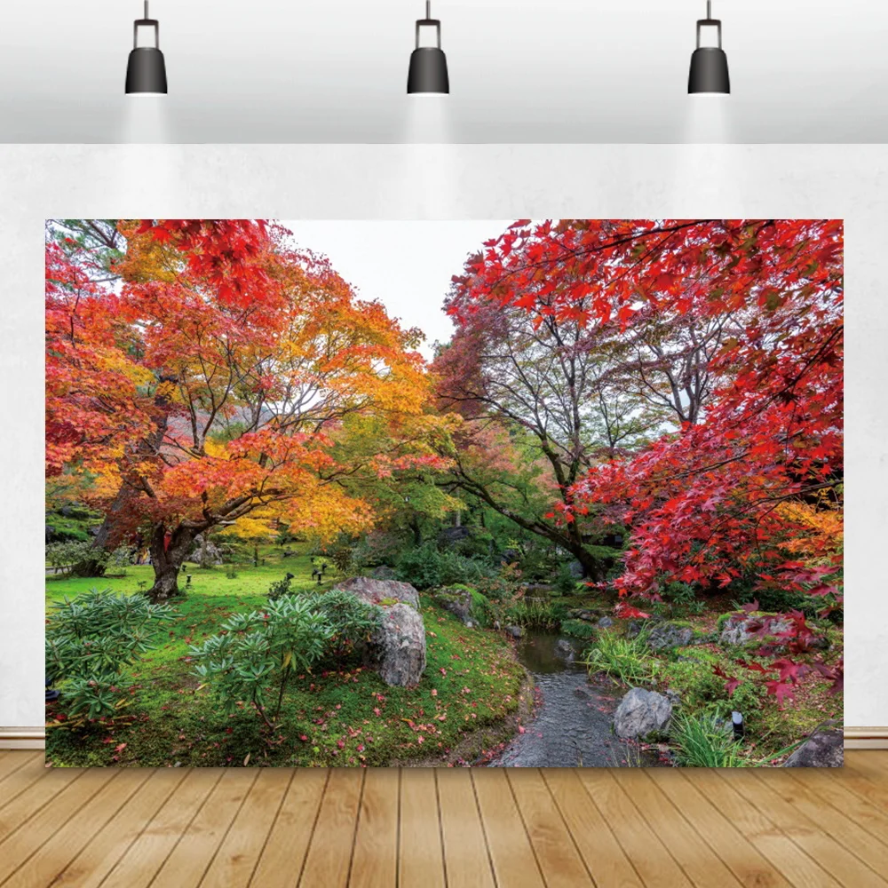 ฤดูใบไม้ร่วงต้นไม้สีเขียวธรรมชาติ Scenic ภาพฉากหลัง Lake Park Garden Way สวยดู Photocall ภาพพื้นหลัง
