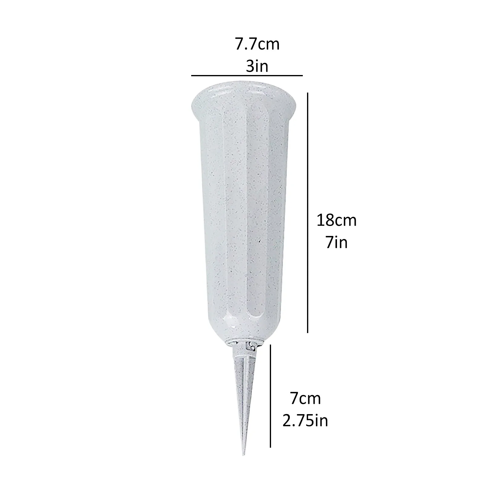 1pc Cemetery Flower Vase Memorial Floral Vase Stake Plastic In Ground Cemetery