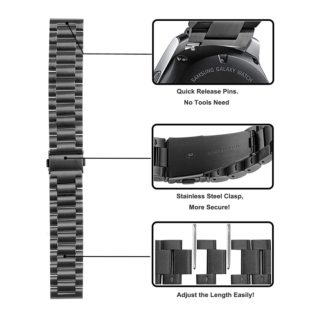 NEUE Metall Edelstahl Band für Galaxy Uhr 3 45mm armband Correa strap für Samsung Galaxy Uhr 3 41mm Armband Armband