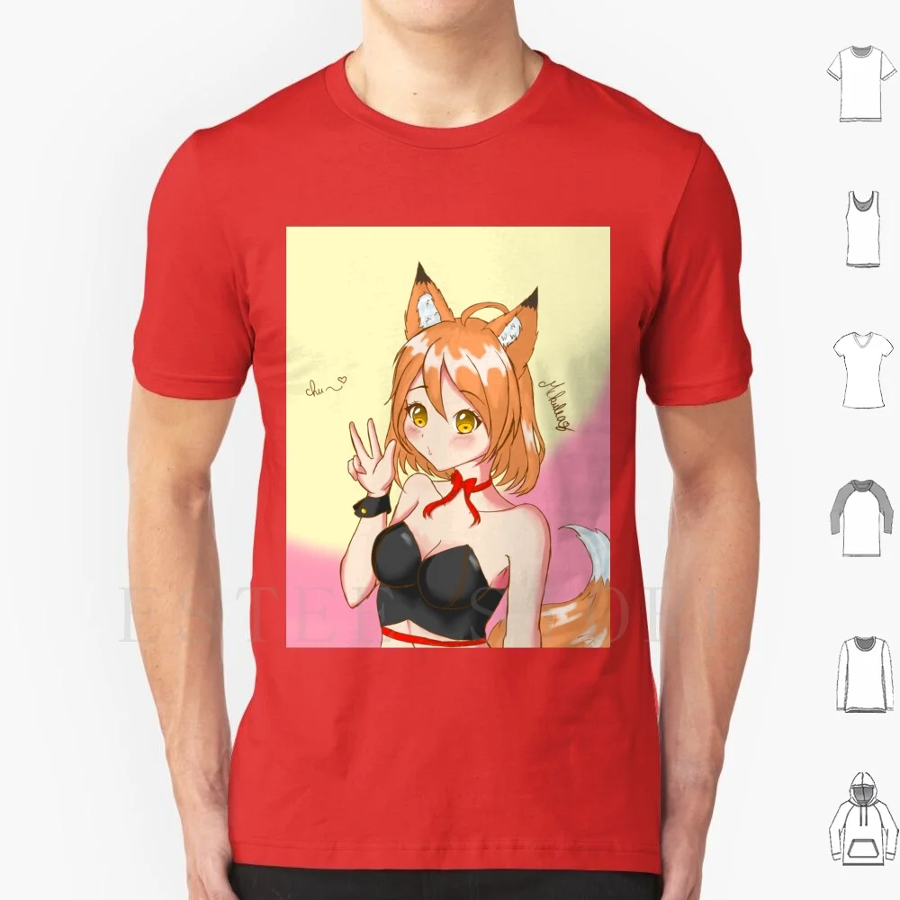 Kitsune Miki T Shirt Men Cotton 6xl Kitsune Girls Fantasy Kawaii