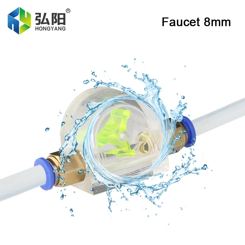 Spindel Motor Flow Indicator Water Koelsysteem Koelvloeistof Filter Roterende Waarnemer Aangesloten Op 8Mm Waterleiding