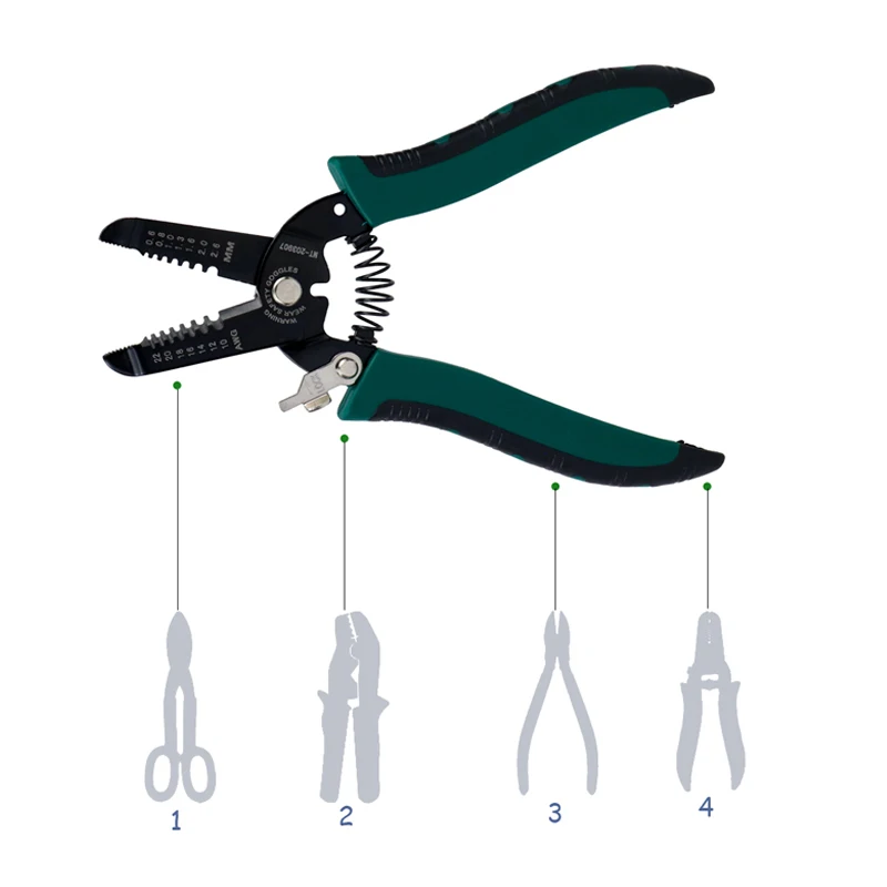 LUCHSHIY Multifuction Dụng Cụ Cầm Tay Cáp Dây Vũ Nữ Thoát Y Cắt Crimper Đa Năng Vũ Nữ Thoát Y Cắt Crimper Kìm Dây Dụng Cụ Đóng Đnh