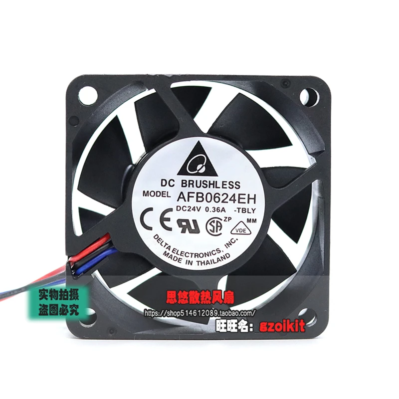 New original AFB0624EH 6025 24V 0.36A 0.21A double ball inverter cooling fan three-wire with speed alarm function