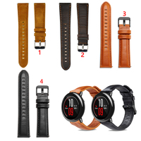 Genuine Leather Watch Band Strap for Huami Amazfit PACE Stratos 2 2S 3 Wrist band for GTR 47mm GTR2 GTS 20mm 22mm strap Correa