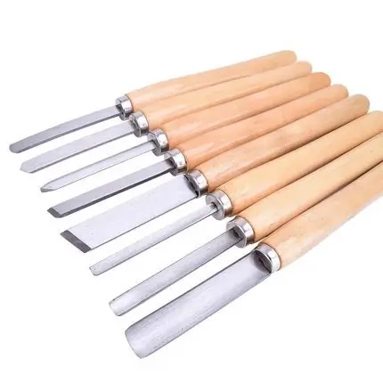 8-piece set, high-speed steel HSS woodworking tool, engraving knife, woodworking chisel, extended woodworking tool