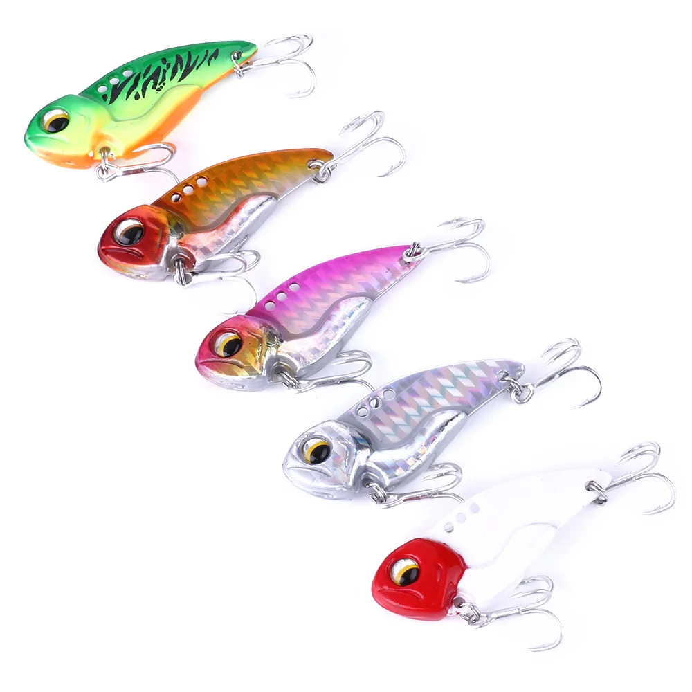 

5Pcs Metal Vib Lure 7g 14g 20g Sinking Vibrating Baits Artificial Vibe For Bass Pike Perch Fishing Lure