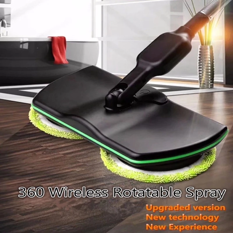 

Electric Floor Mop Spin Rechargeable Cordless Wireless Powered Cleaner Scrubber Polisher Mop Floor Household Cleaning Tools