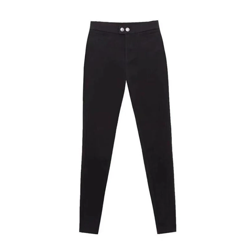 Rihschpiece-mallas ajustadas de cintura alta para mujer, Leggings de realce, pantalones ajustados con bolsillo, color negro, Punk, RZF1700, otoño