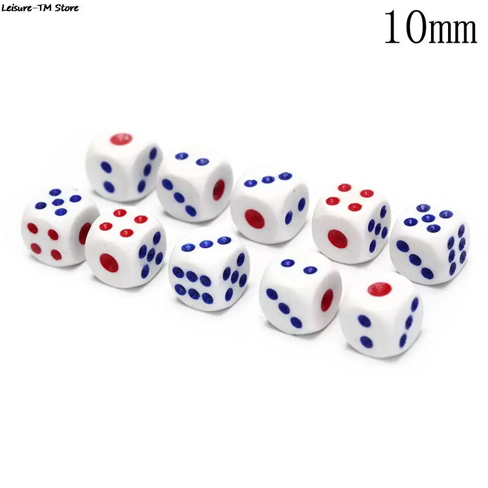 10PCS/pack Standard 10mm dice set D6 acrylic for Playing Game small dice