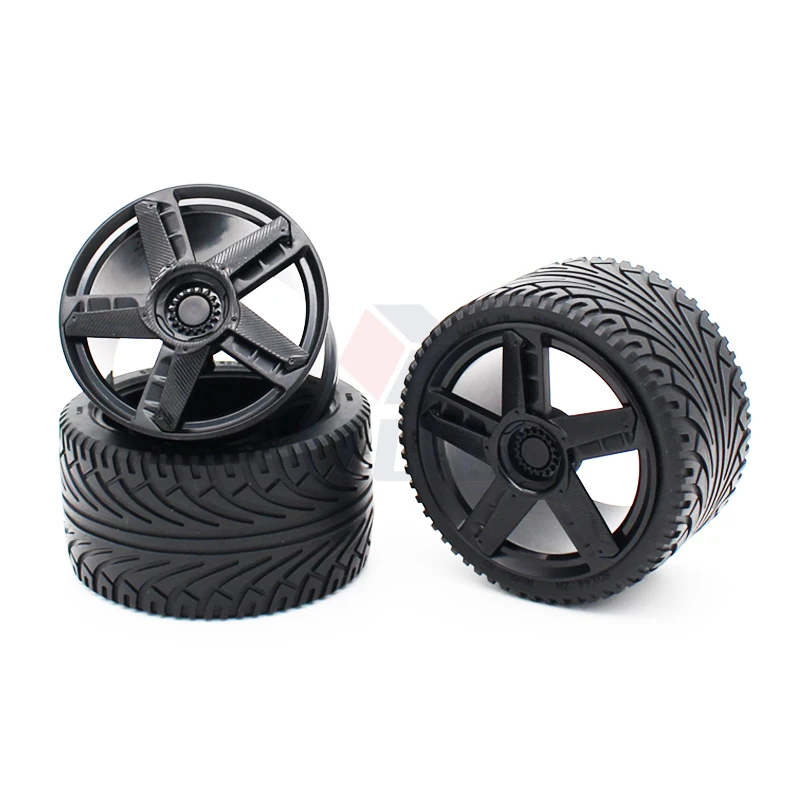 CaDA High-Tech Large Racing Wheel 62.3mm D.x42mm 23800 & Tire 80x44 ZR Compatible MOC-39933 100 Year Ox Car Building Blocks Toys