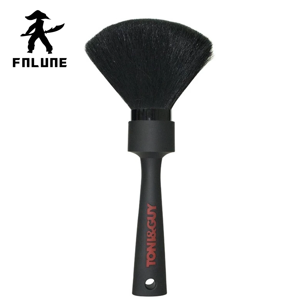FnLune-cepillo de pelo triturado con mango largo, cubierta de Tony, cepillo para polvo, cabezal de afeitado de pelo de fibra, cepillo suave y limpio, cepillo para barrer el cabello