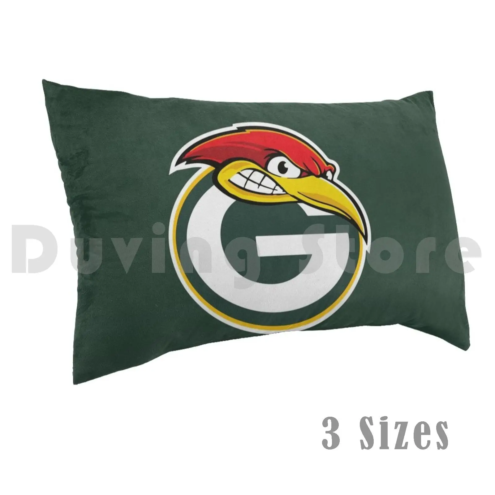 

pillow Case Green Bay Wood Peckers-Logo-Color Background Hat Football American American Football