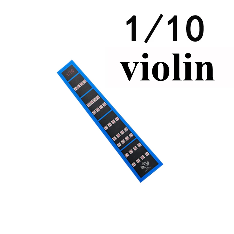 Pegatina de diapasón para violín, pegatina de posición sin pegamento, transparente, 4/4-1/10