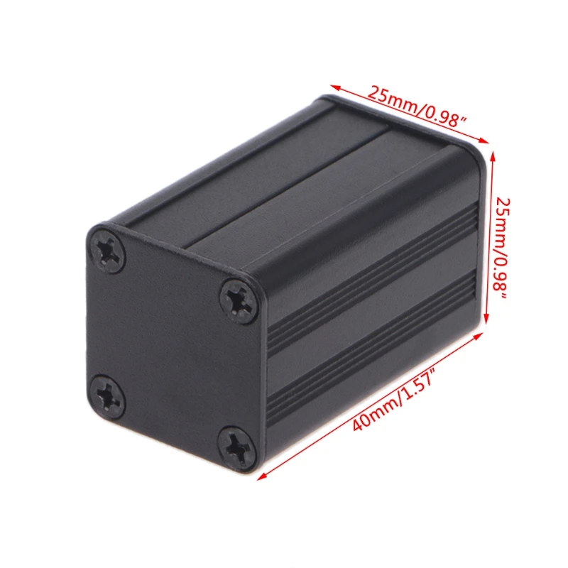 New DIY Extruded Electronic Project Aluminum Enclosure Case Black 40x25x25mm