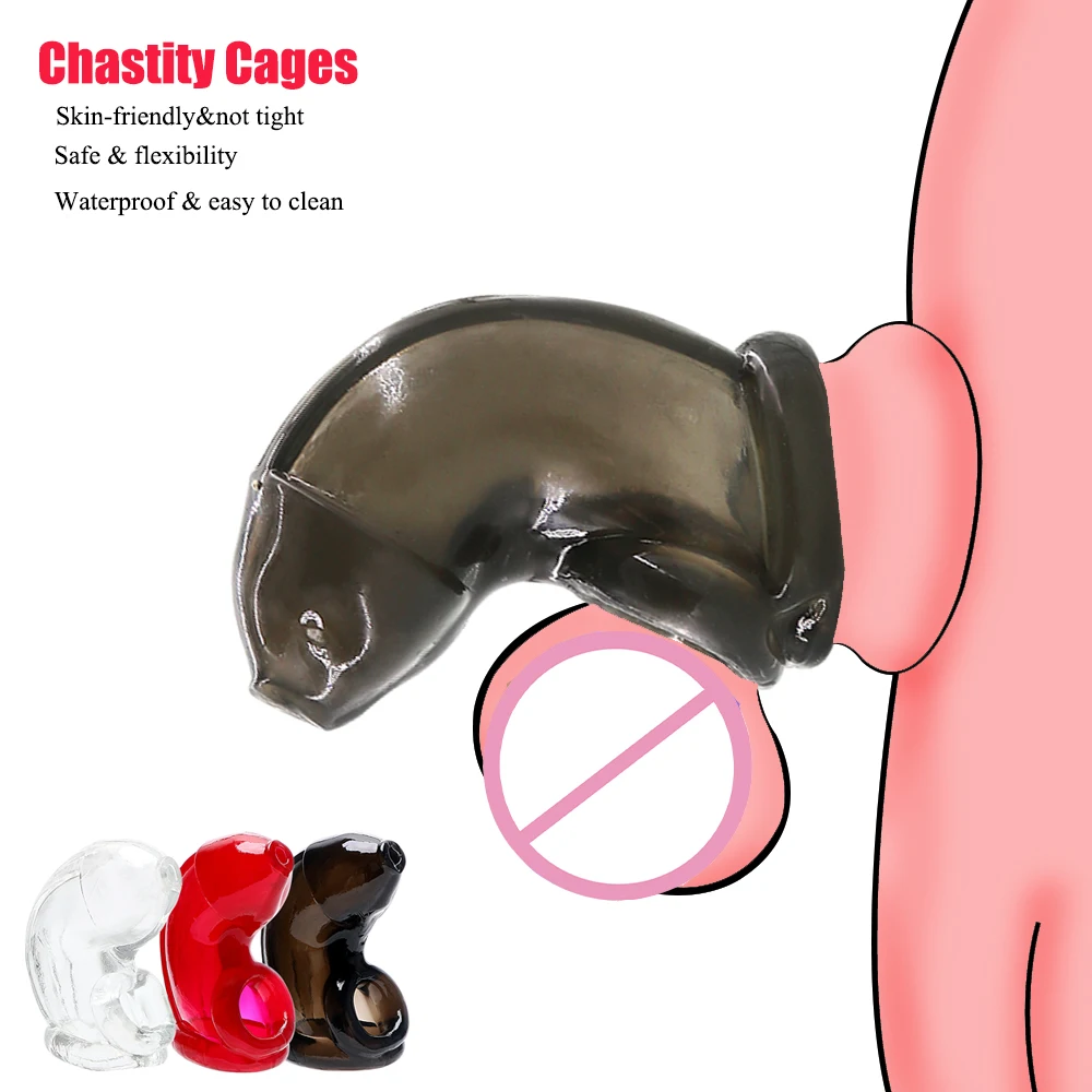 Stretchable Male Chastity Cage Rings Anti-off Ring Bdsm Scrotum Penis Enlargment Erection Sex Toys For Men Reusable Penis Sleeve