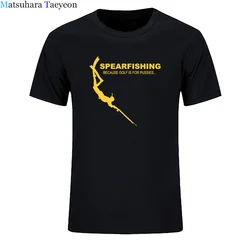 Funny Spearfishing Scuba Diver T Shirt Men Summer Cotton Harajuku Short Sleeve O Neck Streetwear T-shirt New Shirts