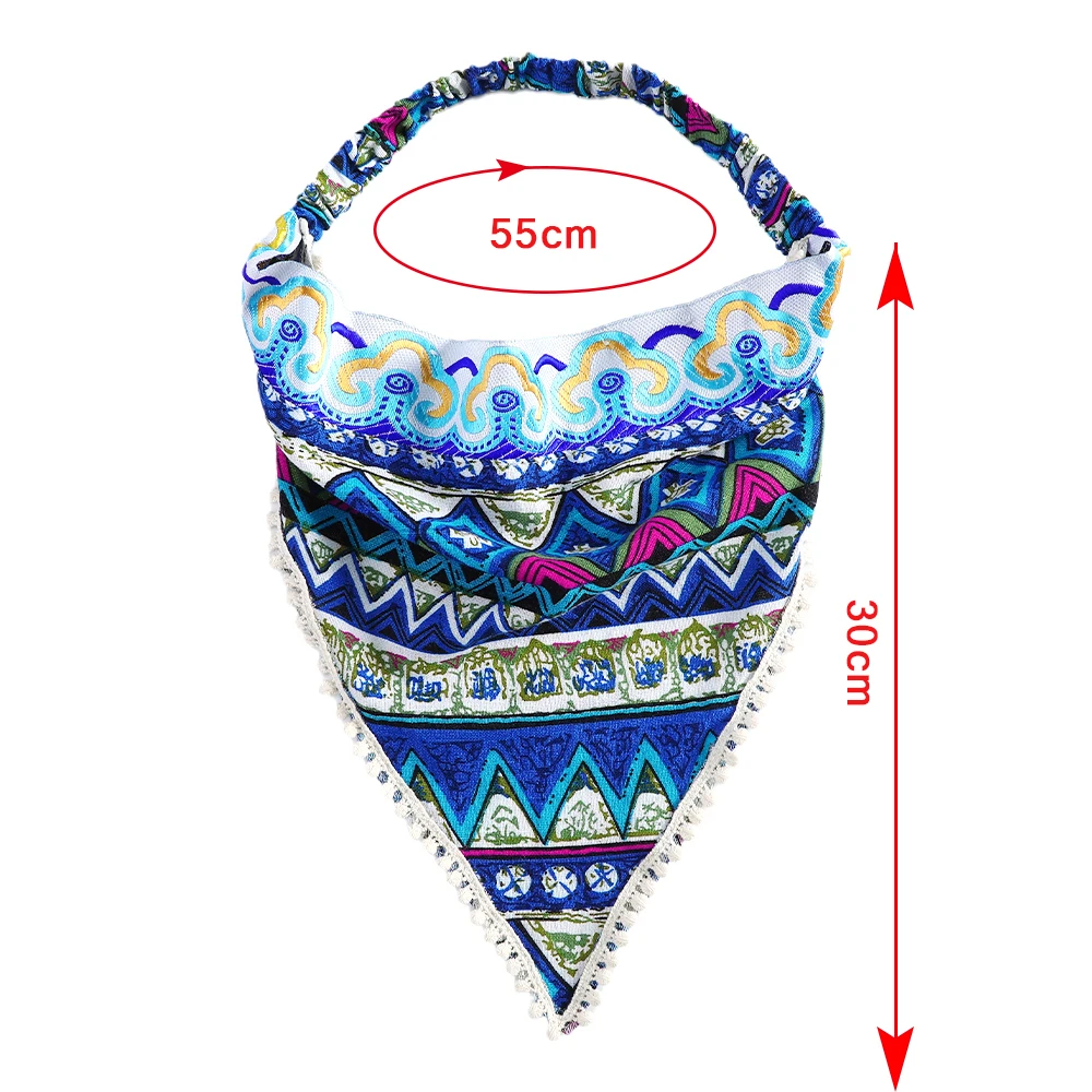 AWAYTR Bohemia Women Headband Scarf Turban Hair Band Printing Bandanas Headwear Girls Fashion Elastic Head Wrap Hair Accessories