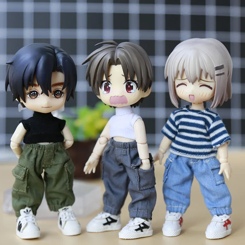 D03-P103 kinderen handgemaakte speelgoed 1/12 ob11 GCS BJD.SD Pop Accessoires poppenkleertjes Overalls broek 1pcs