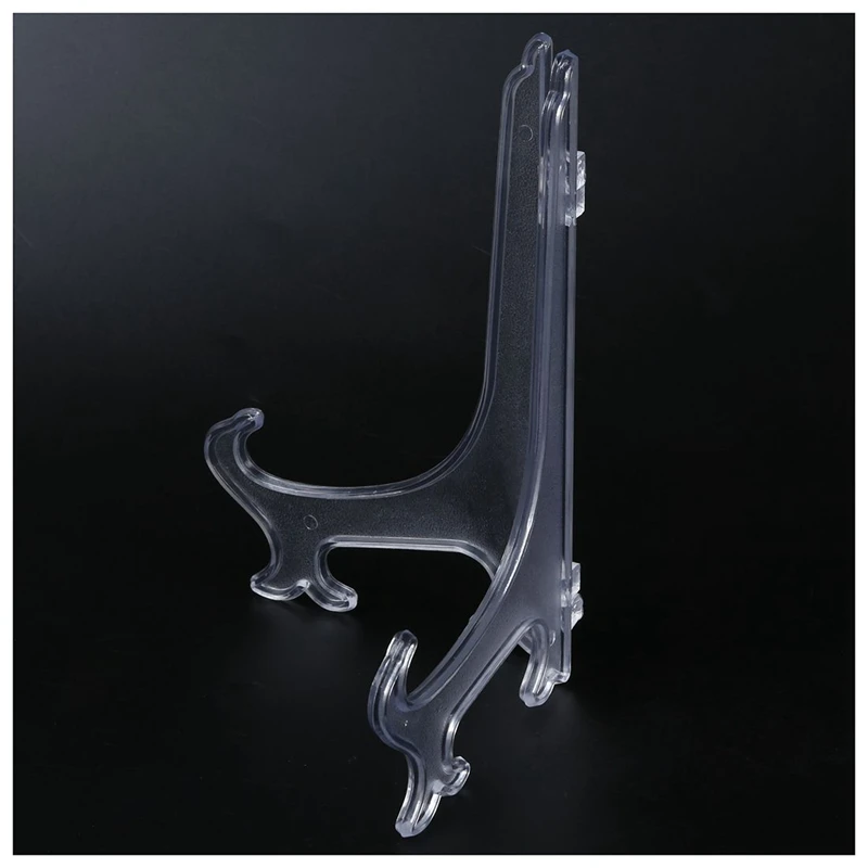 Transparent 7" Display Easel Stand Plate Bowl Picture Frame Photo Pedestal Holder