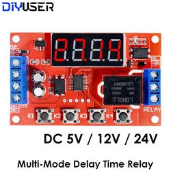 DC 5V 12V 24V 10A Adjustable Time Delay Relay Module LED Digital Timming Relay Timer Delay Trigger Switch Timer Control Switch