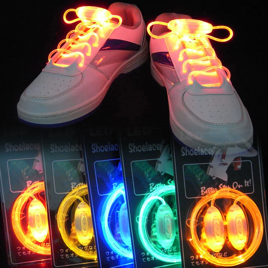 10 Pairs Colorful LED Flash Light Up Shoe Laces Party Disco Shoes Strap Glow Stick Shoelaces Multicolor Party Decoration New