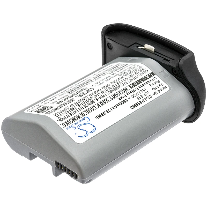 Bateria CS 2600mAh/28.08Wh para Canon 1D Mark 3, EOS-1Ds Mark III, X Mark II LP-E19