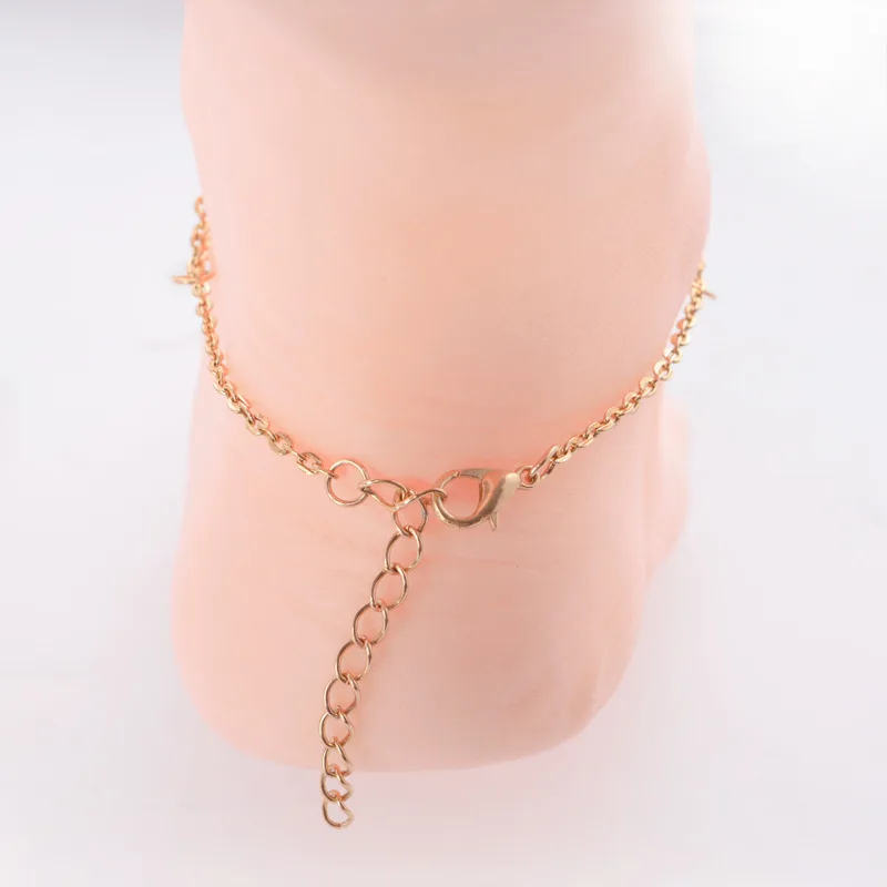 Gothic Style Gold Silver Color Chain Toe Ring Anklets Summer Fashion Simple On Leg Ankle Anklets For Women Boho Foot Jewelry
